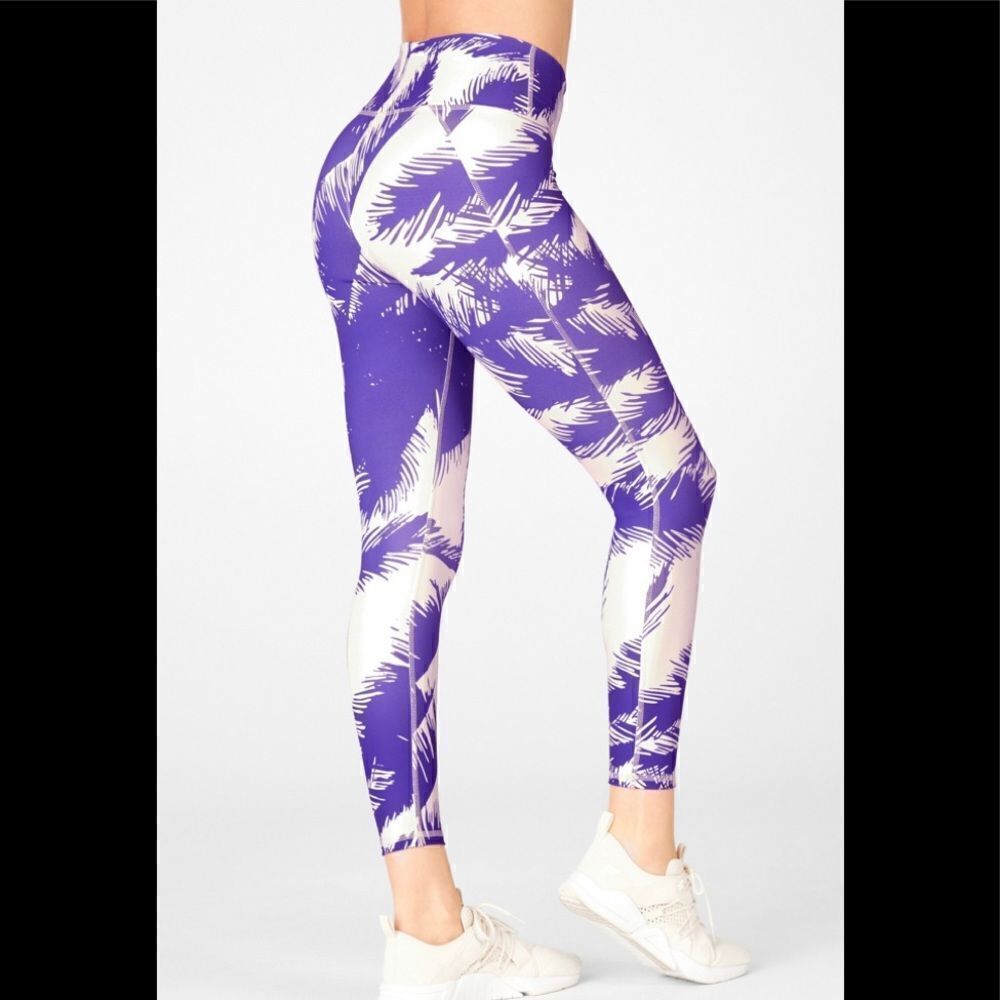 Fabletics High Waisted Printed PureLux Leggings